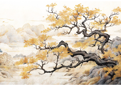 Флис Фототапет Художествен пейзаж